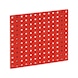 Base plate for square-perforated panel system - BSEPLT-RAL3020-TRAFFICRED-457X495MM - 1