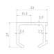 Guide rail For Schimos interior sliding door fitting - AY-GUIDERL-SLIDDRFITT-SCHIMOS80-F1-3500 - 3