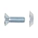 Countersunk screw, type SK/S — push-through installation DIN 7991 (ISO 10462) steel grade 8.8, zinc plated blue, with countersunk washer, steel, zinc plated blue