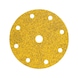 Wood dry sandpaper disc - DSPAP-HOKLP-YELLOW-8HO-P40-D150MM - 1