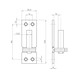 Gond pour pentures de volet Pour charnières de volet - KLOB-TR-1-ST-(ZN)-GELB-D13-104X36 - 2