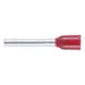 Wire end ferrule with plastic sleeve according to DIN 46228 Part 4 - WENDFRE-DIN46228-CU-(J2N)-RED-1,0X12,0 - 1