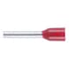 Wire end ferrule with plastic sleeve according to DIN 46228 Part 4 - WENDFRE-DIN46228-CU-(J2N)-RED-1,0X10,0 - 1
