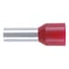 Wire end ferrule with plastic sleeve according to DIN 46228 Part 4 - WENDFRE-DIN46228-CU-(J2N)-RED-10,0X12,0 - 1