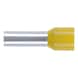 Wire end ferrule with plastic sleeve according to DIN 46228 Part 4 - WENDFER-DIN46228-CU-(J2N)-YEL-25,0X22,0 - 1