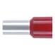 Wire end ferrule with plastic sleeve according to DIN 46228 Part 4 - WENDFER-DIN46228-CU-(J2N)-RED-35,0X16,0 - 1
