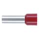 Wire end ferrule with plastic sleeve according to DIN 46228 Part 4 - WENDFER-DIN46228-CU-(J2N)-RED-35,0X25,0 - 1