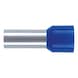 Wire end ferrule with plastic sleeve according to DIN 46228 Part 4 - WENDFER-DIN46228-CU-(J2N)-BLUE-50,0X25,0 - 1