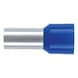 Wire end ferrule with plastic sleeve according to DIN 46228 Part 4 - WENDFER-DIN46228-CU-(J2N)-BLUE-50,0X20,0 - 1