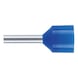 Wire end ferrule with plastic sleeve according to DIN 46228 Part 4 - WENDFER-DIN46228-CU-(J2N)-BLUE-16,0X12,0 - 1