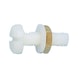 Number plate screw Plastic PA 6.6 - SCR-NOPLT-PANHD-NUT-PA6.6-WHITE-6X20 - 1