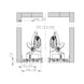 Guida invisibile a estrazione totale Dynamoov Tipmatic 30 kg Per frontali di cassetti privi di maniglie - 5