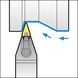 ISO insert holder with M clamping system for VN indexable inserts - CLMPHOLD-MVVNN2525-M16 - 3