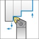 ISO insert holder with M clamping system for WN indexable inserts - CLMPHOLD-MWLNR2020-K08 - 3