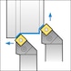 ISO insert holder with P clamping system for SN indexable inserts - CLMPHOLD-PSSNL1616-H09 - 3