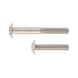 Hexalobular screw with flattened half round head and collar DIN 34805-2, TX drive, A2-070 stainless steel - 1