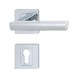 ZD Nuevo door handle, escutcheon fitting - DH-ZD-NUEVO-ROS-CK-(CR)-WHITE - 1