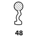 Insert de trou de serrure Pour serrures à cylindre profilé - ZBBUNTBARTEINSATZSETTRSHLOPRFL48ZD - 3