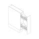 VS SUB Slim full shelf pull-out 90° For 150 mm wide unit, for baking trays - 3