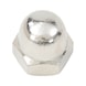 Hexagonal cap nut, high profile DIN 1587, brass, nickel-plated (E2J) - 1