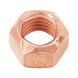 Hexagonal nut with clamping piece (all-metal) Similar to DIN 980, steel 8, copper-plated - NUT-HEX-SLOK-SIDIN980-V-8-WS14-(C2)-M10 - 1