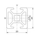 Profil System - PRFLSYS-SB-ALU-ELO-NU6-GP-20X20X3060 - 2