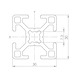 Système de profilés WAPS série Bosch - PRFLSYS-SB-ALU-ELO-FL8-30X30X6060 - 2