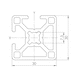 Système de profilés WAPS série Bosch - PRFLSYS-SB-ALU-ELO-FL8-GE-30X30X6060 - 2