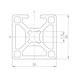 Profile system - PRFLSYS-SB-ALU-ELO-FL8-1N-30X30X6060 - 2