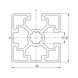 Profil System - PRFLSYS-SB-ALU-ELO-NU10-L-GE-45X45X6060 - 2