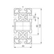 Profile system - PRFLSYS-SB-ALU-ELO-FL10-L-50X100X6060 - 2