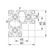 Profile system - PRFLSYS-SB-ALU-ELO-FL10-L-45X90X90X6060 - 2