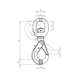 Safety hook with swivel, QC 10 - SAFEHOK-SWIV-CHN-GD10-(1,4T)-D6 - 2
