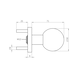 Türdrücker A 602 FS - TD A2-A602/FS-WE-ROS-PZ-R-MATT - 3