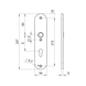 Stainless steel security door fitting S 305 - SDF-A2-S305-HH-CK-72-13-MATT - 3