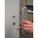 Drilling jig For door handles and security door fittings with deadlock/CK punch - AY-DRILLINGJIG-DRFRN-INSERT-72/38-D7,5MM - 2