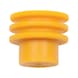Single wire seal (SEAL) For uninsulated cable connector - SNGLWRESEAL-YELLOW-(1,2-2,1MM)-D6,0MM - 1
