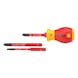 Short insulated screwdriver with 3 interchangeable bits - SCRDRIV-VDE-SORT-3PCS - 1