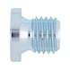 Hexagon socket screw-in nut with collar DIN 908, steel, zinc-plated, blue passivated (A2K) - 1