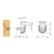 Variabel design glasshyllebærer - SHLFSPRT-INSERT-GLS-ZD-(NI)-4/10MM-PLGD5 - 2