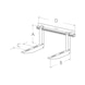 Mounting bracket with sliding bar and rounded shelves - 2