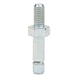 Threaded pin For furniture castors with mount type W