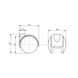 Furniture twin castor rotatable - TWINFRNCSTR-PLA-SILVER-HARD-D35-30KG - 2