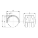 Furniture twin castor rotatable - TWINFRNCSTR-PLA-SILVER-HARD-D50-50KG - 2