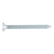 Countersunk tapping screw, shape C with AW drive WN 112-compliant, steel, zinc-plated, blue passivated (A2K), shape C, with tip - 1