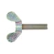 Wing screw, round wings DIN 316, malleable iron, zinc-plated, yellow chromated (A2C) - 1