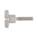 Knurled thumb screw, high profile, slotted DIN 465, A1 stainless steel, plain - 1