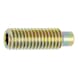 Hexagon socket set screw with pin ISO 4028, steel, 45H, zinc-plated, yellow chromated (A2K) - 1