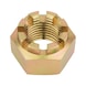 Castellated nut with fine thread DIN 935, steel 8, zinc-plated, yellow chromated (A2C/A3C) - 1