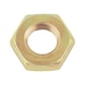 Hexagonal nut, low profile ISO 4035 steel 04, zinc plated yellow (A2C) - 1